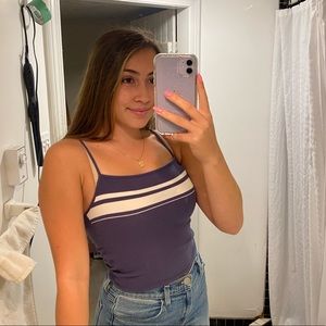 Navy and white Striped tank top